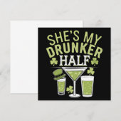 Ze ziet mijn dronkaard half st patricks matchen pa kaart (Voorkant / Achterkant)