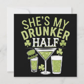 Ze ziet mijn dronkaard half st patricks matchen pa kaart (Voorkant)