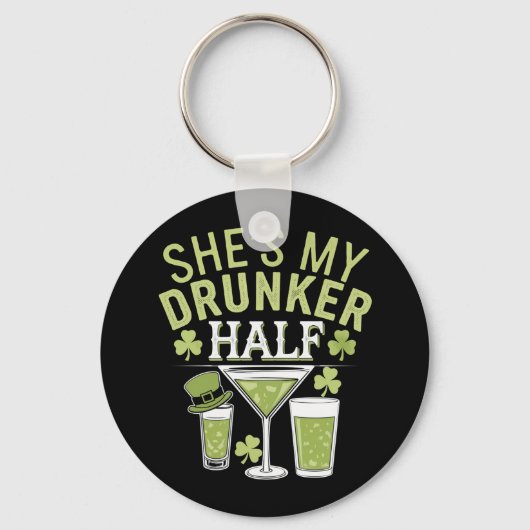 Ze ziet mijn dronkaard half st patricks matchen pa sleutelhanger (Voorkant)
