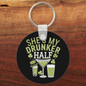 Ze ziet mijn dronkaard half st patricks matchen pa sleutelhanger (Voorkant)
