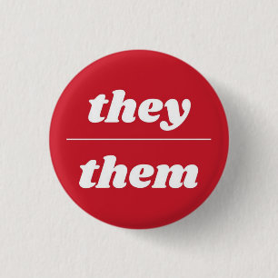 Ze/zij hebben de voorkeur voor Pronoun Pin, Button