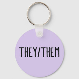 Ze/zij Sleutelhanger geneutrale geslachtsrondes