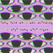 Ze zijn aan het kijken - Glitched Dreamcore Sticke Sticker (Voorkant)