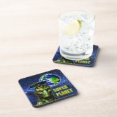 ZE ZIJN AL HIER - REPTILIAN design collectie Bier Onderzetter (Rechterzijde)