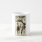 Ze zijn blij omdat ze op hun hoed eten koffiemok (Center)