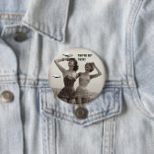 Ze zijn daar buiten! Funny UFO-Button Ronde Button 7,6 Cm (In situ)