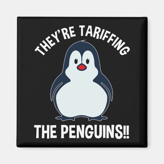 Ze zijn de pinguïns aan het opjagen! magneet (Voorkant)