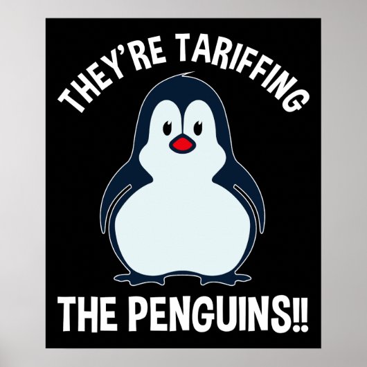 Ze zijn de pinguïns aan het opjagen! poster (Voorkant)