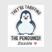 Ze zijn de pinguïns aan het opjagen! sticker (Vel)