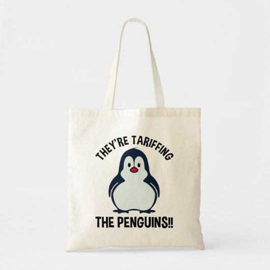 Ze zijn de pinguïns aan het opjagen! tote bag (Voorkant)