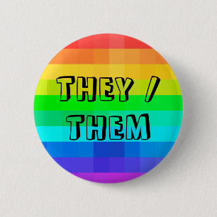 Ze zijn de woordvoerders van de LGBTQ-regenboog Ronde Button 5,7 Cm