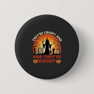 Ze zijn enge Halloween heks begraafplaats pomp Ronde Button 5,7 Cm