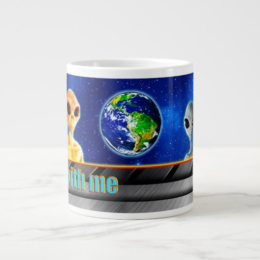 ZE ZIJN ER AL - KOM MET ME design collectie Grote Koffiekop (Voorkant)