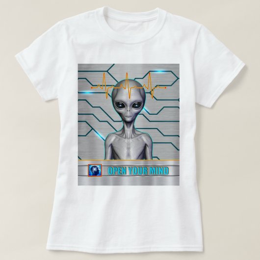ZE ZIJN ER AL - OPEN JE MIND-ontwerpcol T-shirt (Design voorkant)