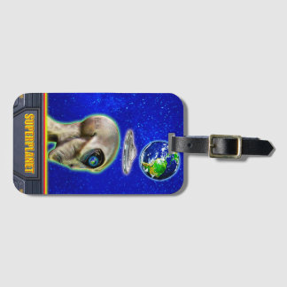 ZE ZIJN ER AL - SUPERPLANET-ontwerp verzamelen Bagagelabel