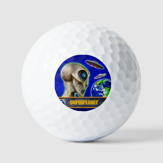 ZE ZIJN ER AL - SUPERPLANET-ontwerp verzamelen Golfballen (Voorkant)