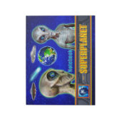 ZE ZIJN ER AL - SUPERPLANET-ontwerp verzamelen Notitieblok (Linkerzijde)