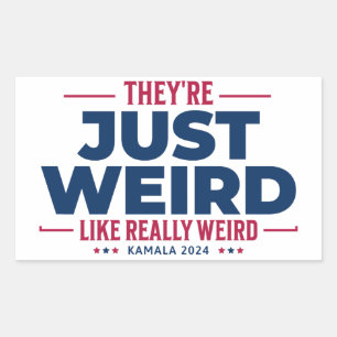 Ze zijn gewoon raar, anti Trump campagne, kamala Rechthoekige Sticker