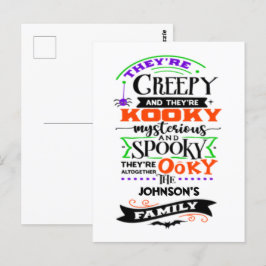 Ze zijn griezelig en ze zijn Kooky Mysterious Spoo Briefkaart