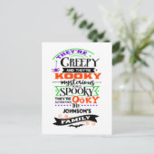 Ze zijn griezelig en ze zijn Kooky Mysterious Spoo Briefkaart (Staand voorkant)