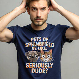 Ze zijn het eten van de honden katten Springfield T-shirt