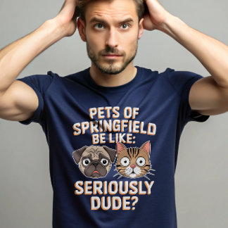 Ze zijn het eten van de honden katten Springfield  T-shirt