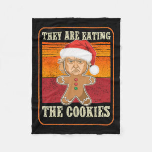 Ze zijn het eten van de koekjes kerst Trump Humor Fleece Deken