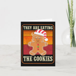 Ze zijn het eten van de koekjes kerst Trump Humor Kaart