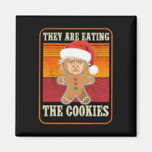 Ze zijn het eten van de koekjes kerst Trump Humor Magneet