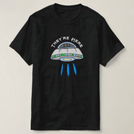 Ze zijn hier UFO Alien Invasion T-shirt