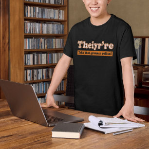 Ze zijn leraar Engels Grammar Police T-shirt