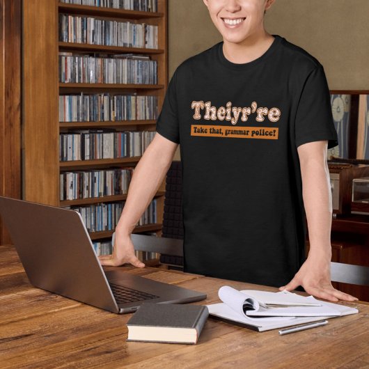 Ze zijn leraar Engels Grammar Police T-shirt