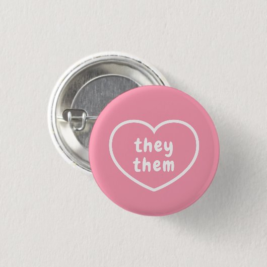Ze zijn Pronoun Ronde Button 3,2 Cm (Voorkant /achterkant)