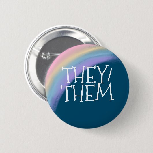 Ze zijn Pronoun Ronde Button 5,7 Cm (Voorkant /achterkant)