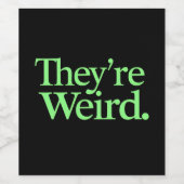 Ze zijn raar 2024 Verkiezing President Harris Trum Wijn Etiket (Enkel label)