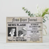 ZE ZIJN RETIRING Invitation (2) FOTO'S/NEWSPAPER Kaart (Staand voorkant)