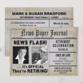 ZE ZIJN RETIRING Invitation (2) FOTO'S/NEWSPAPER Kaart (Voorkant / Achterkant)