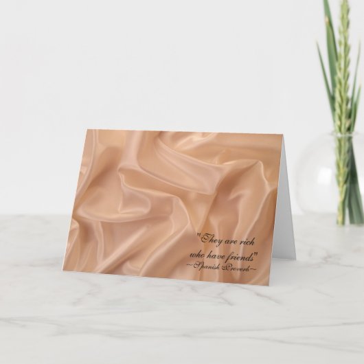 "Ze zijn rijk en hebben vrienden" Note Cards Bedankkaart (Voorkant)