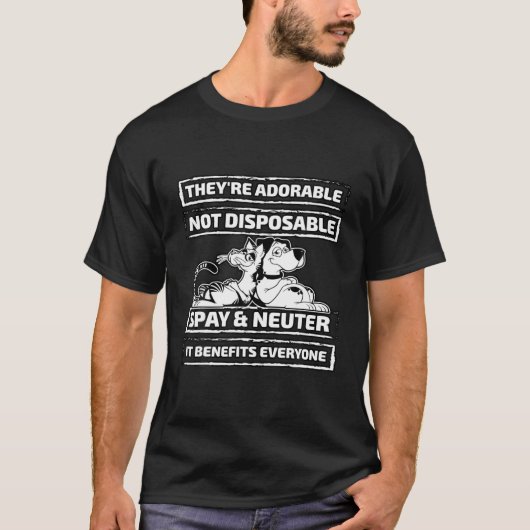 Ze zijn Schattig niet verwijderbaar spay en neuter T-shirt (Voorkant)