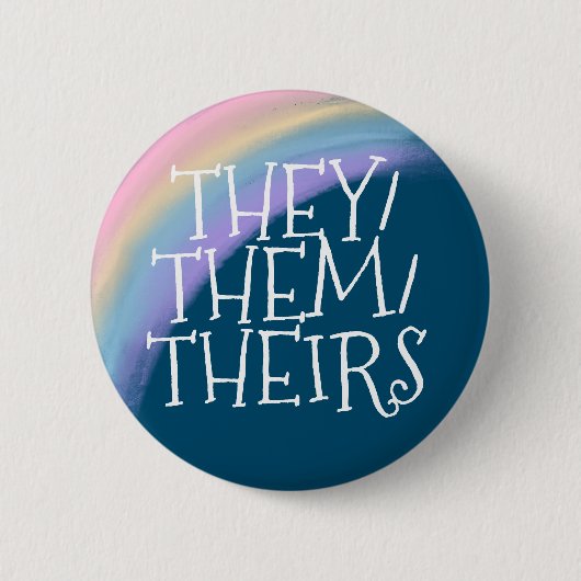 Ze zijn Theirs Pronoun Ronde Button 5,7 Cm (Voorkant)