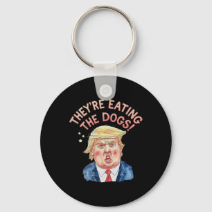 Ze zijn Trump die de honden opeet - Trump Meme Sleutelhanger