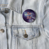Ze Zir pronoun pin Ronde Button 5,7 Cm (In situ)
