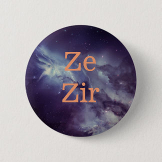 Ze Zir pronoun pin Ronde Button 5,7 Cm