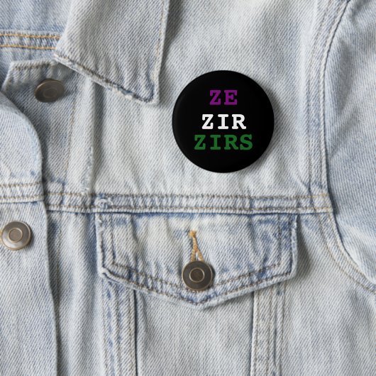 Ze/zir/zirs Pronoun Button (In situ)