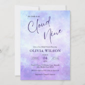 Ze zit op Cloud 9 Dreamy Elegant Vrijgezellenfeest Kaart (Voorkant)