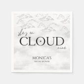 Ze zit op cloud 9 Dreamy Elegant Vrijgezellenfeest Servet (Voorkant)