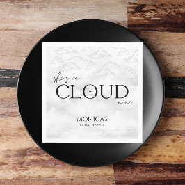 Ze zit op cloud 9 Dreamy Elegant Vrijgezellenfeest Servet