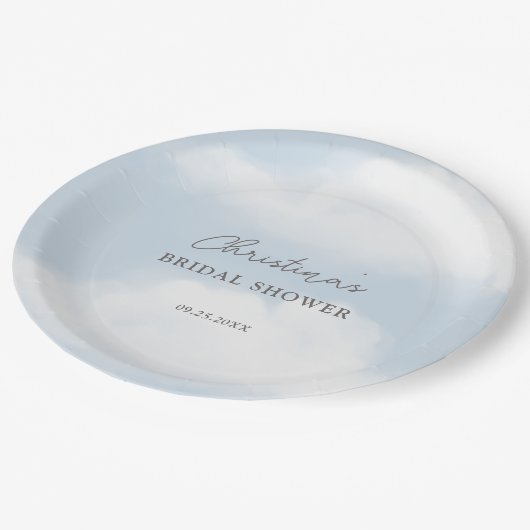 Ze zit op Cloud 9 Dreamy Waterverf Vrijgezellenfee Papieren Bordje (Gekanteld)