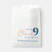 Ze zit op Cloud 9 Elegant Texture Vrijgezellenfees Bedankzakje (Voorkant)
