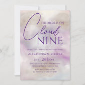 Ze zit op cloud 9 Elegant Vrijgezellenfeest Kaart (Voorkant)